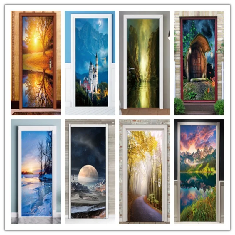 2pcs/set 3D effect landscape Scenery Oil Painting Door Wall Stickers Paint Bedroom Living Room Corridor PVC Door Decorative
2pcs/set 3D effect landscape Scenery Oil Painting Door Wall Stickers Paint Bedroom Living Room Corridor PVC Door Decorative