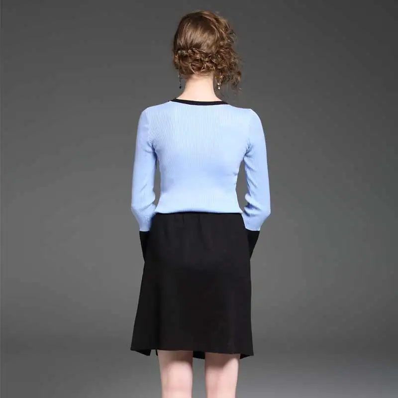 autumn suit women ladies blue sweaters split skirts twinset sweater suits european fashion knitwear brand quality design on sale
autumn suit women ladies blue sweaters split skirts twinset sweater suits european fashion knitwear brand quality design on sale