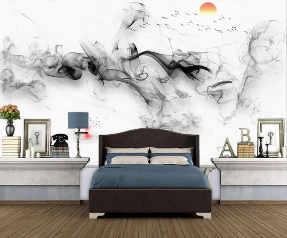 Custom 3D wallpaper mural abstract ink smoke landscape TV background wall decoration painting
Custom 3D wallpaper mural abstract ink smoke landscape TV background wall decoration painting