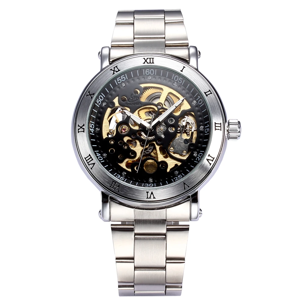 SHENHUA Brand Men Skeleton Watch Automatic Self Winding Men's Luxury Stainless Steel Strap Wristwatch Male Clock Horloges Mannen
SHENHUA Brand Men Skeleton Watch Automatic Self Winding Men's Luxury Stainless Steel Strap Wristwatch Male Clock Horloges Mannen
