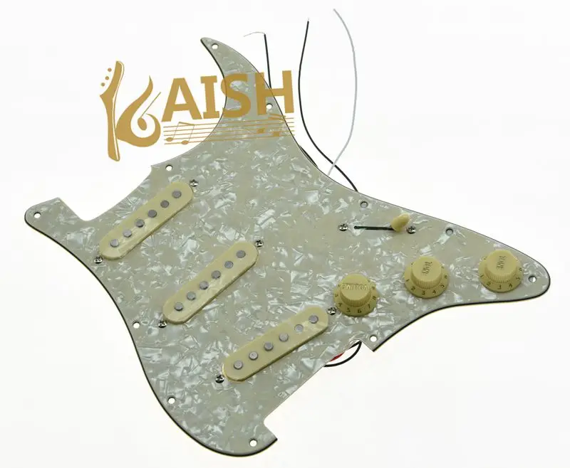 Загруженный Предварительно проводной ST Strat Pickguard с пикапом Alnico состаренный