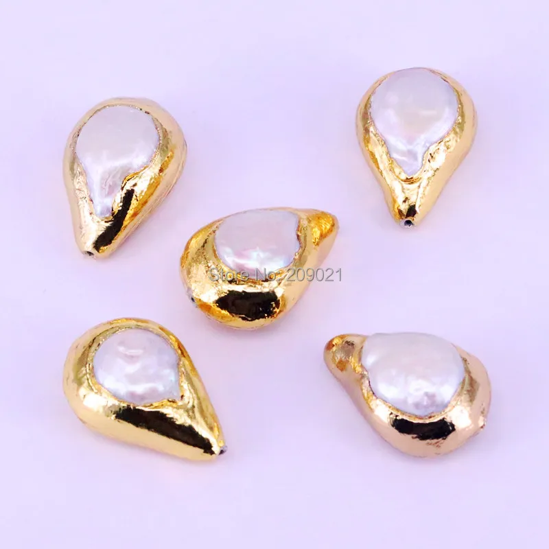 10Pcs Drop Shape Gold Color Natural Pearl Connector Beads, Freshwater Pearl Spacer Beads, for Jewelry Making
10Pcs Drop Shape Gold Color Natural Pearl Connector Beads, Freshwater Pearl Spacer Beads, for Jewelry Making