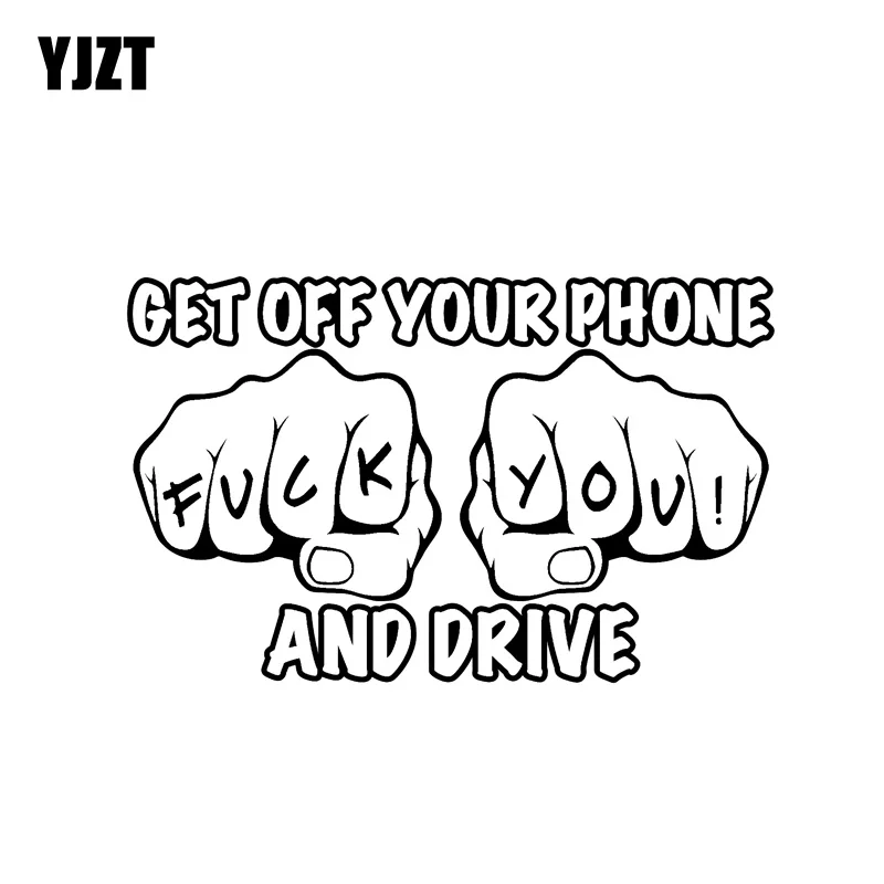 YJZT 15.6CM*9.7CM GET OFF YOUR PHONE AND DRIVE Funny Car Sticker Vinyl Decal Black/Silver C10-01820
YJZT 15.6CM*9.7CM GET OFF YOUR PHONE AND DRIVE Funny Car Sticker Vinyl Decal Black/Silver C10-01820