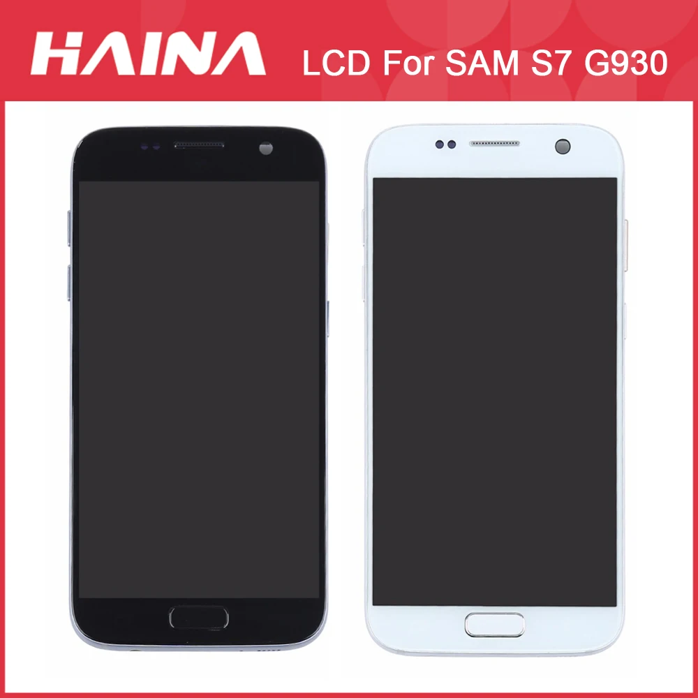 S7 ЖК дисплей для Samsung Galaxy экран G930A G930T G930V G930P сенсорный дигитайзер рамка домашняя