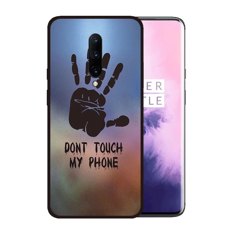 Soft Silicone Black Case for OnePlus 7 Pro 6T 6 Durable Don't Touch My Phone Cover | Мобильные телефоны и аксессуары