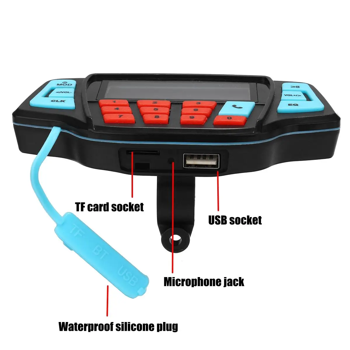 Mofaner 12 В водонепроницаемый мотоцикл bluetooth радио ATV MP3 плеер два динамика Руль Радио