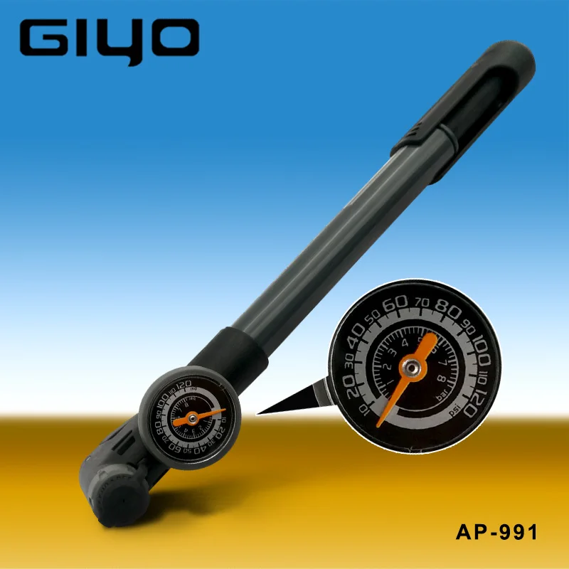 GIYO Bike Pump GP-991 Made in Taiwan Pressure Gauge Mountain Mini Bicycle Air Pump Cycling Accessories (A/V) (F/V)
GIYO Bike Pump GP-991 Made in Taiwan Pressure Gauge Mountain Mini Bicycle Air Pump Cycling Accessories (A/V) (F/V)