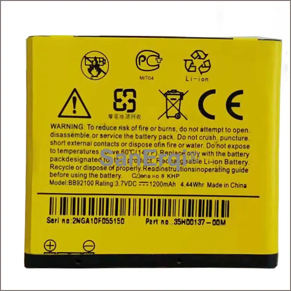 

Battery For HTC Google G9 HD mini T5555 Aria A6380 A6380 BB92100 1200mAh Battery