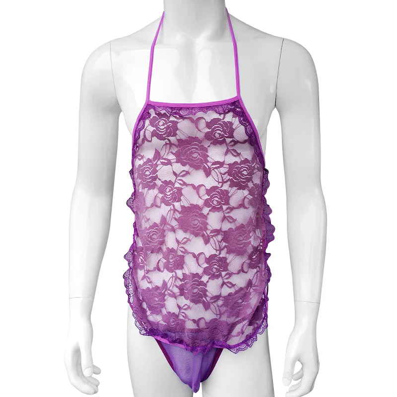 Sexy Lace Gay Mens Sissy Lingerie Set Exotic Sets See Thru Apparel Underwear Nightwear Adjustable Tops with Thong Sleepwear
Sexy Lace Gay Mens Sissy Lingerie Set Exotic Sets See Thru Apparel Underwear Nightwear Adjustable Tops with Thong Sleepwear