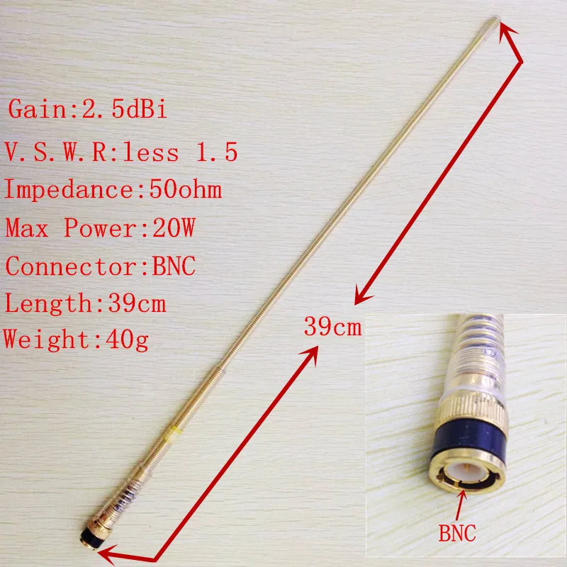 High Gain Flexible Gold Yellow BNC UHF VHF Dual Band 144/430mhz antenna for Icom IC V8,V82,V80E,V85,TK208,TK308etc walkie talkie
High Gain Flexible Gold Yellow BNC UHF VHF Dual Band 144/430mhz antenna for Icom IC V8,V82,V80E,V85,TK208,TK308etc walkie talkie