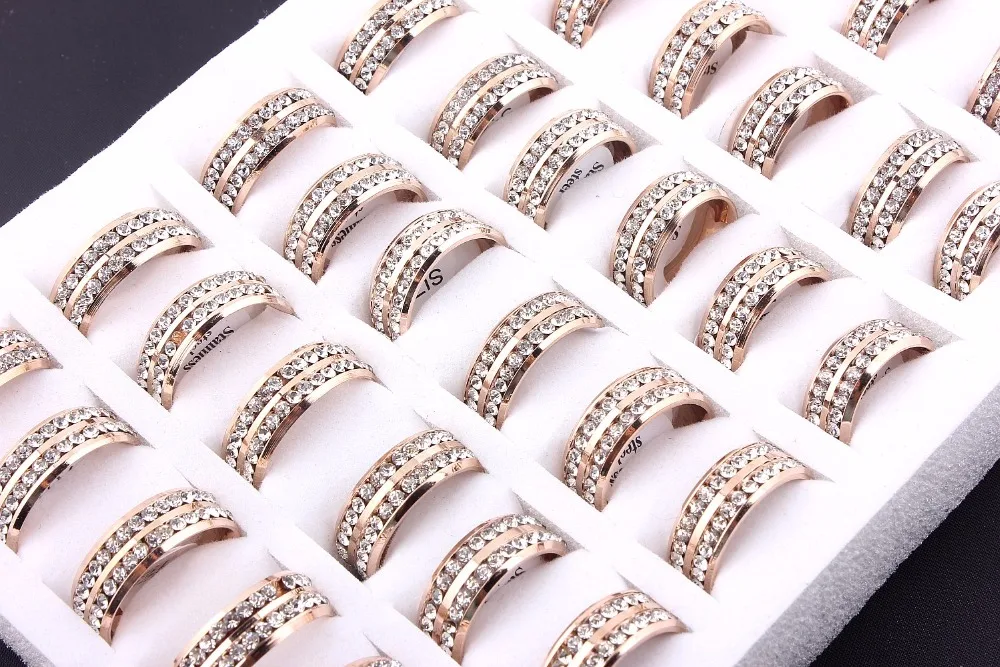 Wholesale Lots 6Pcs 2Row CZ Inlay Gothic 316L Stainless Steel Silver Ring Cocktail Sexy Men Women Wedding Party Valentine Gift
Wholesale Lots 6Pcs 2Row CZ Inlay Gothic 316L Stainless Steel Silver Ring Cocktail Sexy Men Women Wedding Party Valentine Gift