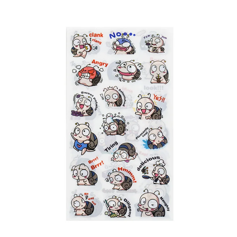 6pcs/lot cute Snail diary sticker pvc cartoon sticker decoration sticker diy Cartoon Scrapbooking Stickers for album stationery
6pcs/lot cute Snail diary sticker pvc cartoon sticker decoration sticker diy Cartoon Scrapbooking Stickers for album stationery
