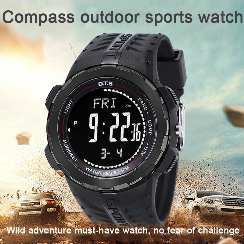 OTS Mens Watches Top brand luxury Digital Watch Men Sports Watches Outdoor Compass Waterproof Alarm Clock Wristwatch
OTS Mens Watches Top brand luxury Digital Watch Men Sports Watches Outdoor Compass Waterproof Alarm Clock Wristwatch