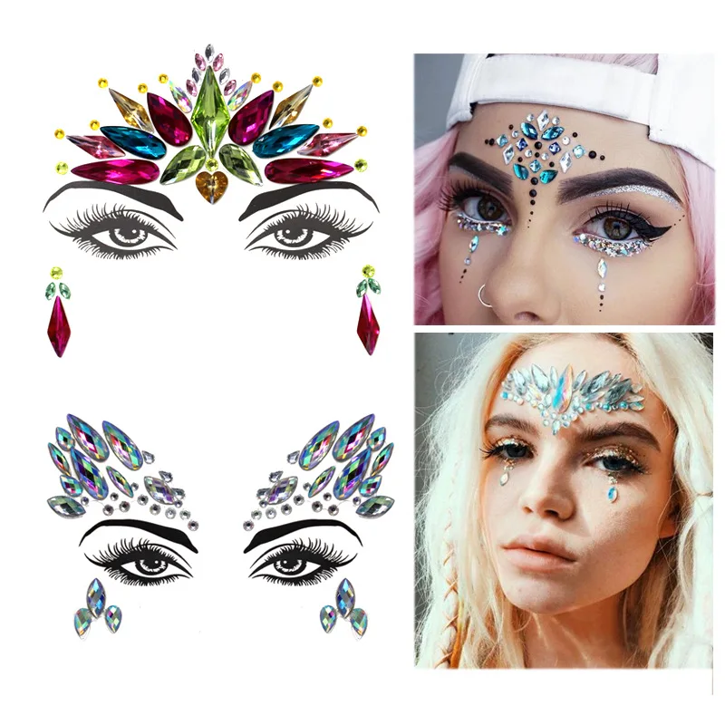 New DIY Sexy Women Face Art Resin Drill Stick dance Nightclub Electric Syllable Eye Jewels Forehead Party Decor Sticker
New DIY Sexy Women Face Art Resin Drill Stick dance Nightclub Electric Syllable Eye Jewels Forehead Party Decor Sticker