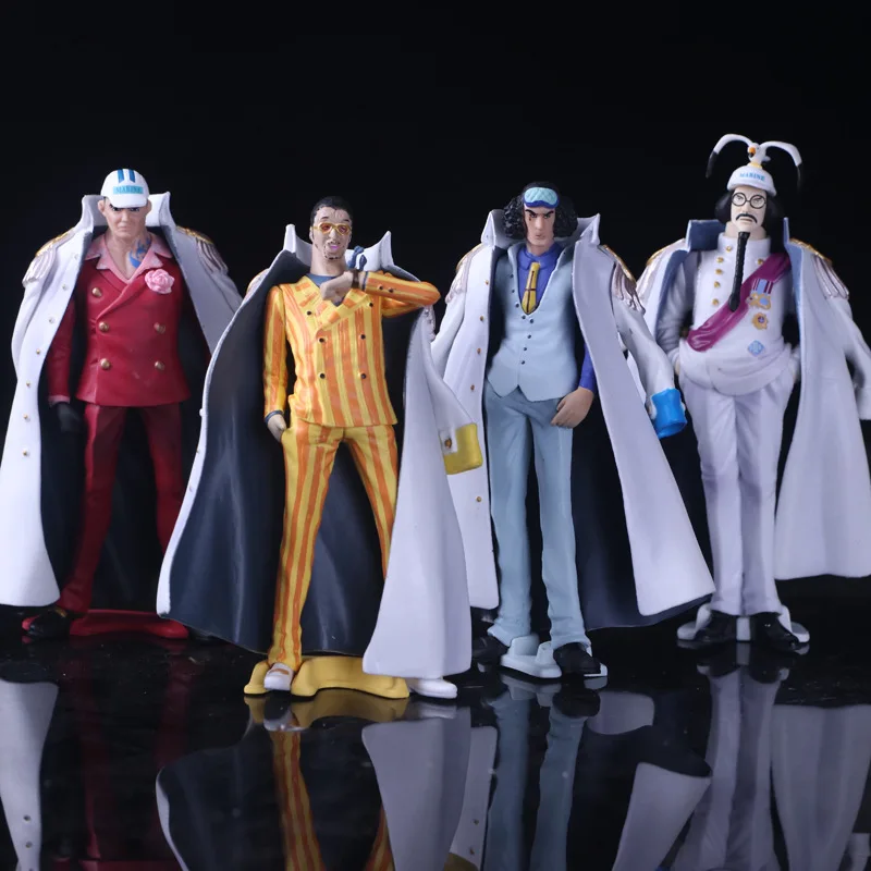 4pcs/set Anime ONE PIECE Navy headquarters senior general Kuzan Borsalino Sakazuki PVC Figure Model Toys
4pcs/set Anime ONE PIECE Navy headquarters senior general Kuzan Borsalino Sakazuki PVC Figure Model Toys