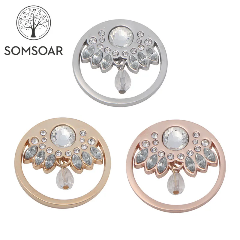Somsoar Jewelry Arama Peach with clear Crystal 33mm Coin Disc fit my coin holder frame pendant as gift
Somsoar Jewelry Arama Peach with clear Crystal 33mm Coin Disc fit my coin holder frame pendant as gift