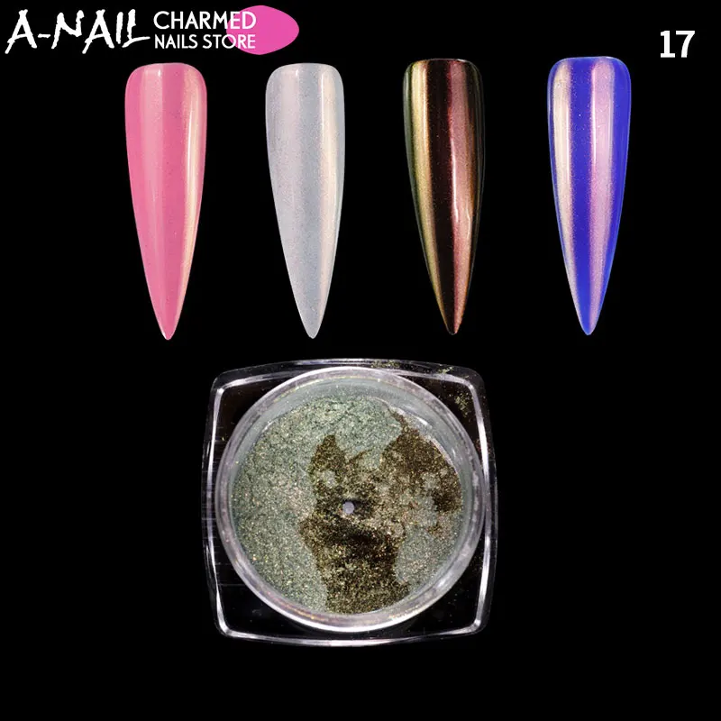 0.5 g/jar neon aurora pigement Unicorn Nail Powder Mermaid Art Chrome Pigment Manicure Decorations Tip Glitters for Nails | Красота и