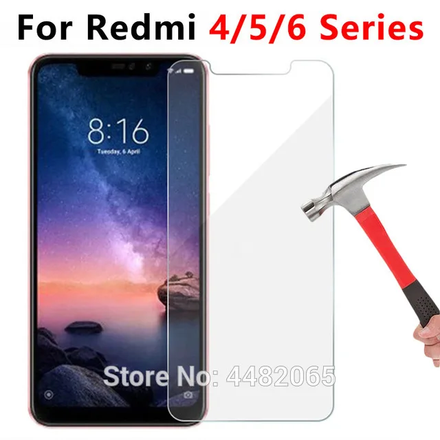 Закаленное стекло для Xiaomi Redmi Note 5 6 Pro 5a 6a 4a 4x4 X A 2 шт. защитное на Ksiomi Red Mi Not A4 A5 A6