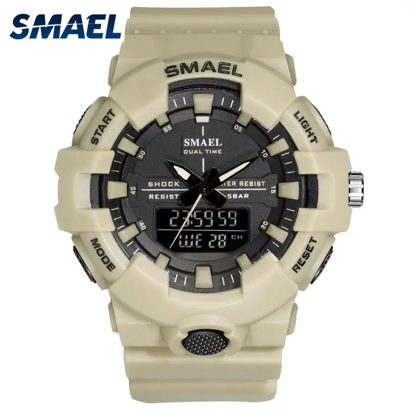 SMAEL Men Sport Quartz Watch Analog Digital LED Outdoor Waterproof Military Watches Chronograph Wristwatches clock
SMAEL Men Sport Quartz Watch Analog Digital LED Outdoor Waterproof Military Watches Chronograph Wristwatches clock