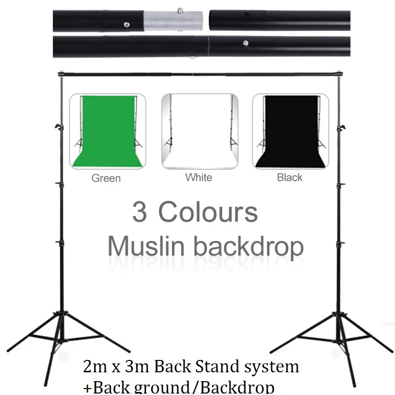 Lightdow 3M X 2M Background Holder Adjustable Muslin Background Backdrop Support System Stand Kit +Cutton Background Backdrop
Lightdow 3M X 2M Background Holder Adjustable Muslin Background Backdrop Support System Stand Kit +Cutton Background Backdrop