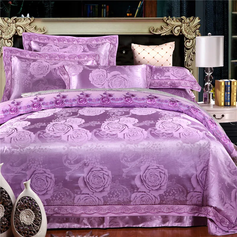 New Europe Style Bedding Set Silk 4/6pcs Gold/Beige/Blue Noble Jacquard Satin Duvet/Quilt Cover Bed Set Bedclothes Bed Linen
New Europe Style Bedding Set Silk 4/6pcs Gold/Beige/Blue Noble Jacquard Satin Duvet/Quilt Cover Bed Set Bedclothes Bed Linen