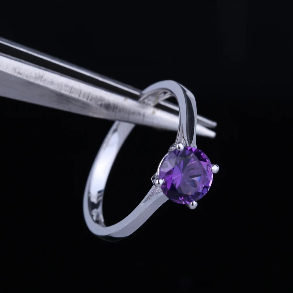 Solid 10k White Gold 6.5mm Round Cut 100% Genuine Amethyst Engagement Wedding Women Gemstone Solitaire Elegant Bride Fine Ring
Solid 10k White Gold 6.5mm Round Cut 100% Genuine Amethyst Engagement Wedding Women Gemstone Solitaire Elegant Bride Fine Ring