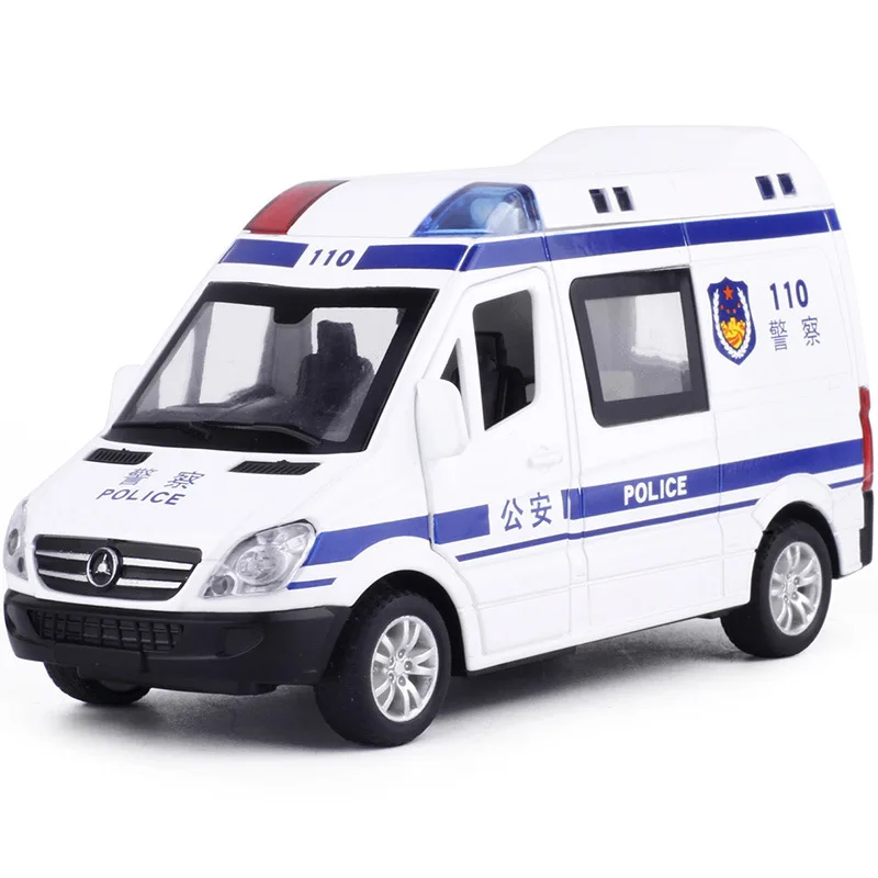 Skyhawk simulation alloy car model ambulance police car sound and light pulled back side door public security children's toys 89
Skyhawk simulation alloy car model ambulance police car sound and light pulled back side door public security children's toys 89