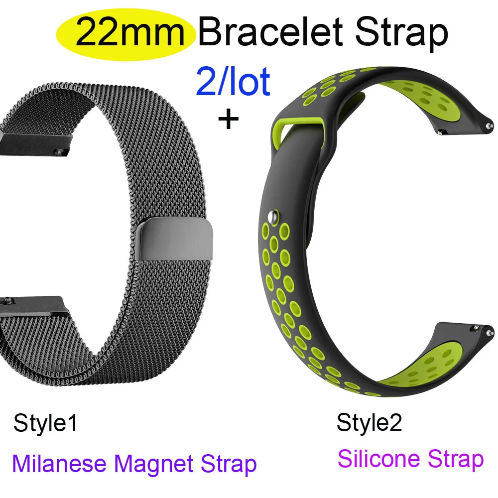 Ремешок для часов Xiaomi Amazfit GTR 47 мм Stratos 2 Pace samsung gear S3 Galaxy 46 Миланский ремешок
