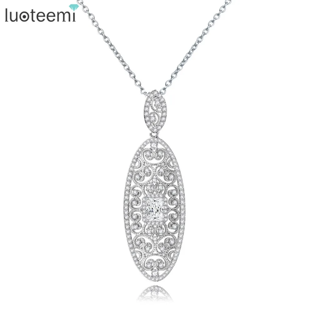 LUOTEEMI 2016 Europe Retro Design Hollow Out Oval Shape AAA Cubic Zirconia Pendant Necklace For Women Fashion Jewelry
LUOTEEMI 2016 Europe Retro Design Hollow Out Oval Shape AAA Cubic Zirconia Pendant Necklace For Women Fashion Jewelry