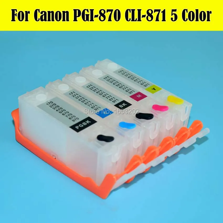 HOT !!! 5 Color/Set With ARC Chip Ink Cartridge For Canon PGI-870 CLI-871 Cartridge For PIXMA MG5780 MG6880 Printer
HOT !!! 5 Color/Set With ARC Chip Ink Cartridge For Canon PGI-870 CLI-871 Cartridge For PIXMA MG5780 MG6880 Printer