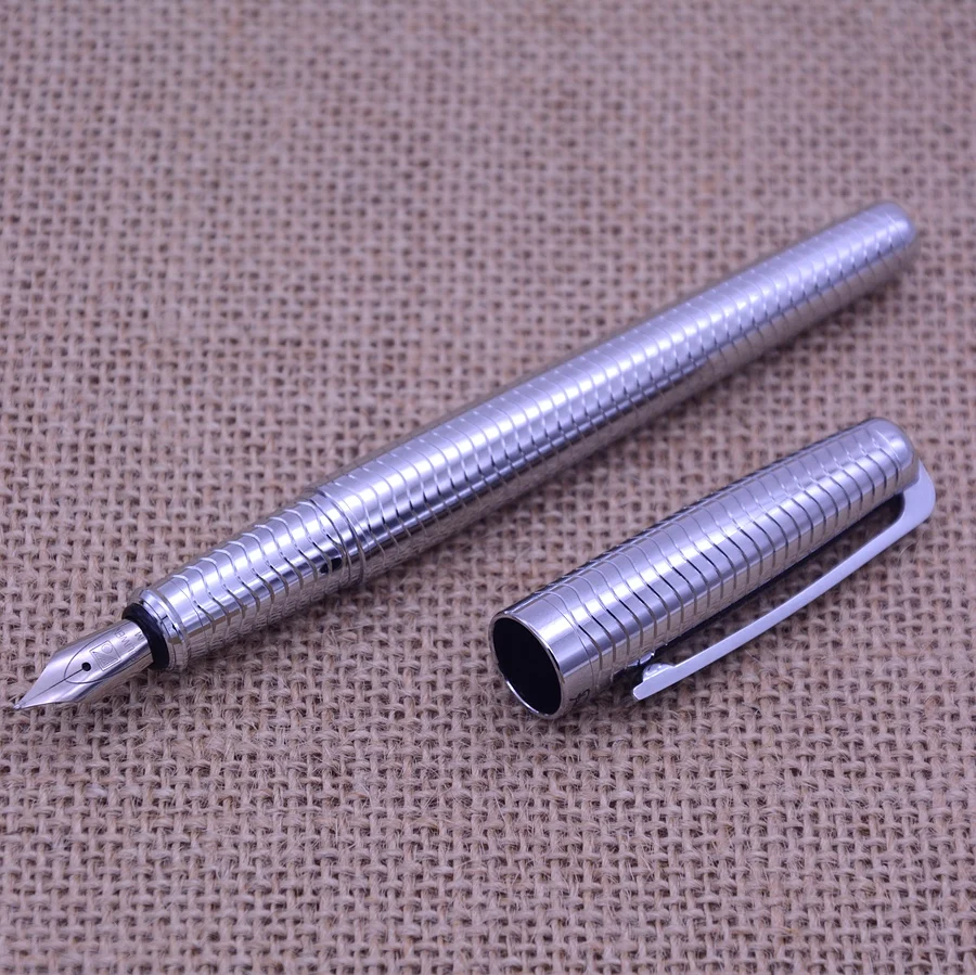 Fuliwen 826 advanced wave design ALL metal silver ink pen elegant unique gift Fountain Pen for writing 50grams
Fuliwen 826 advanced wave design ALL metal silver ink pen elegant unique gift Fountain Pen for writing 50grams