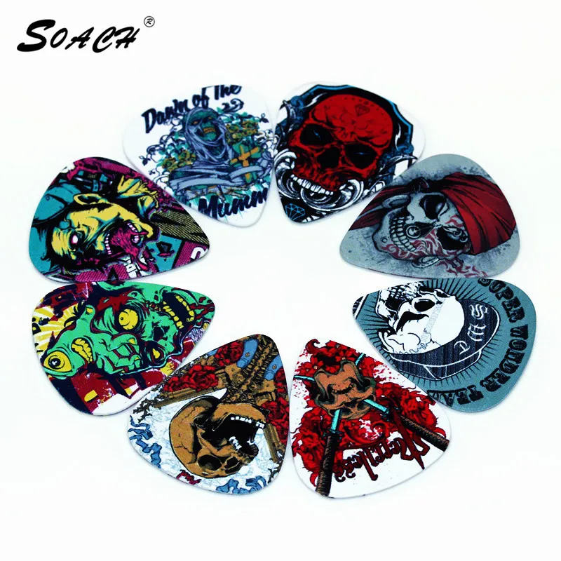 SOACH 10pcs/Lot 0.71mm thickness guitar strap guitar parts Accessories 2 new hot skull guitar picks pick Guitar Accessories
SOACH 10pcs/Lot 0.71mm thickness guitar strap guitar parts Accessories 2 new hot skull guitar picks pick Guitar Accessories