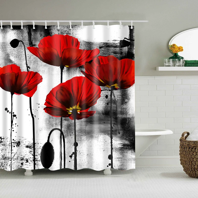 Colorful Nature Flowers Waterproof Polyester Shower Curtains Eco-friendly High Quality Bathroom Curtains Blind for The Bathroom
Colorful Nature Flowers Waterproof Polyester Shower Curtains Eco-friendly High Quality Bathroom Curtains Blind for The Bathroom