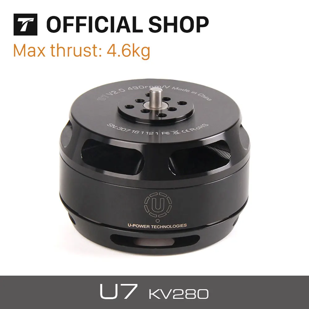 T-MOTOR бесщеточный мощный мотор U7 V2.0 280KV KV420 KV490 для квадрокоптера вертолета RC Drones VTOL UAV Multirotor
T-MOTOR бесщеточный мощный мотор U7 V2.0 280KV KV420 KV490 для квадрокоптера вертолета RC Drones VTOL UAV Multirotor
