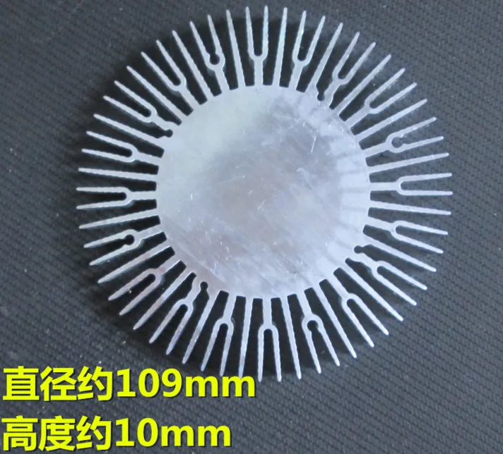 5PCS/lot 109*10MM Integrate 20-100W High Power LED lamp bead light Surce Radiator Sunflower Round Aluminum LED HeatSink
5PCS/lot 109*10MM Integrate 20-100W High Power LED lamp bead light Surce Radiator Sunflower Round Aluminum LED HeatSink