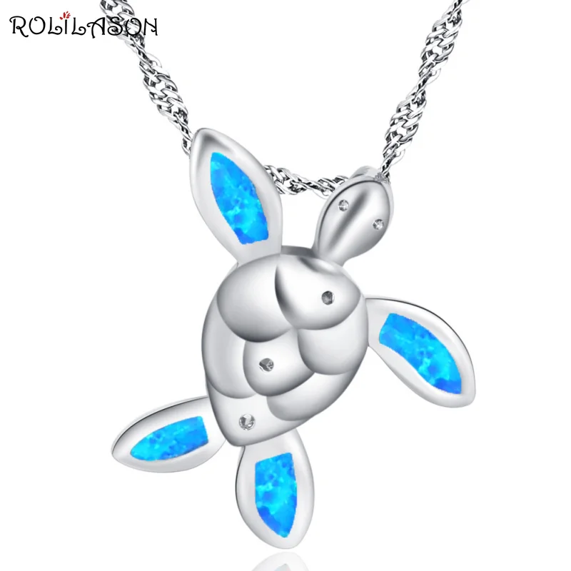 ROLLASON fashion small fresh silver color stamped blue opal Pendant necklace wedding gift trend new OP843
ROLLASON fashion small fresh silver color stamped blue opal Pendant necklace wedding gift trend new OP843