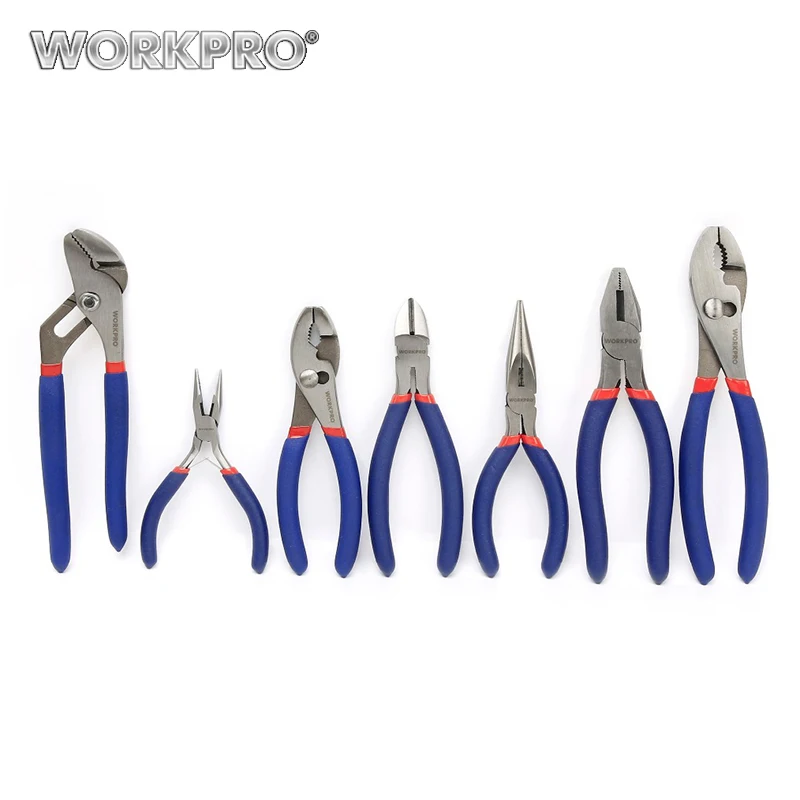 WORKPRO 7PC Electrician Pliers Wire Cable Cutter Plier Set Plumbing Plier Long Nose Plier
WORKPRO 7PC Electrician Pliers Wire Cable Cutter Plier Set Plumbing Plier Long Nose Plier