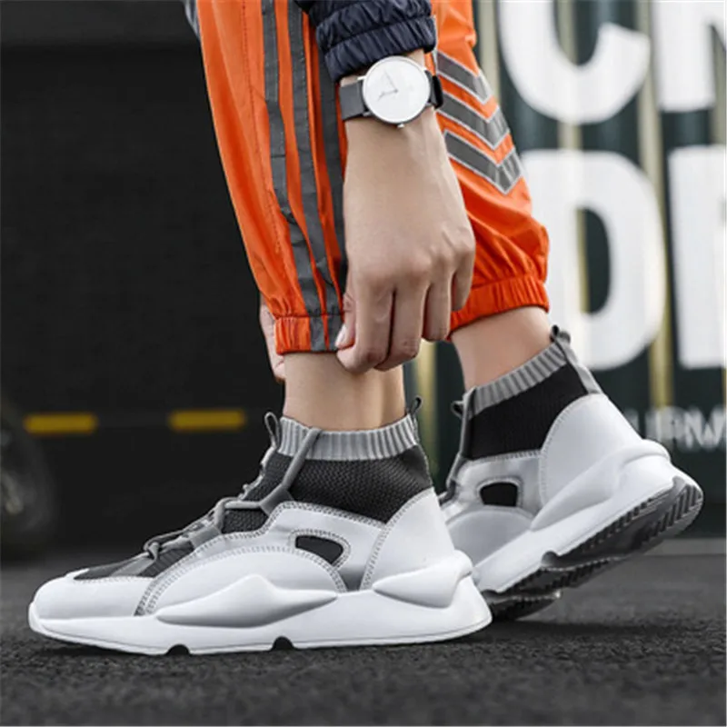 New Men Sock Shoes Luxury Trainers Summer Male Adult Knitting Lace up Shoes Safety Spring Black Sriped Shoes Streetwear Tenis
New Men Sock Shoes Luxury Trainers Summer Male Adult Knitting Lace up Shoes Safety Spring Black Sriped Shoes Streetwear Tenis
