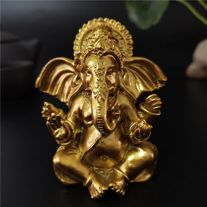 Gold Ganesha Buddha Statue Indian Elephant God Sculptures Resin Ganesh Figurines Ornaments Home Garden Decoration Buddha Statues
Gold Ganesha Buddha Statue Indian Elephant God Sculptures Resin Ganesh Figurines Ornaments Home Garden Decoration Buddha Statues