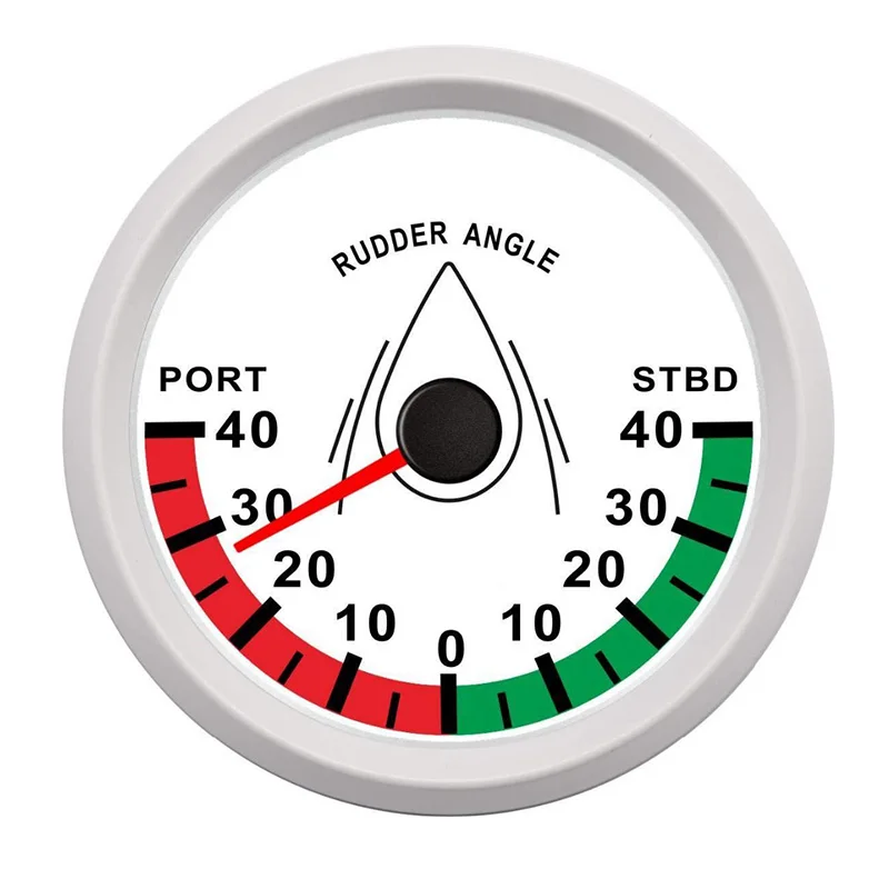 

85 мм 3,35 дюйма индикатор угла руля для автомобиля грузовика морской лодки яхты 0-190 Ом 9-32 В 316L Безель 8 цветов подсветка 2022