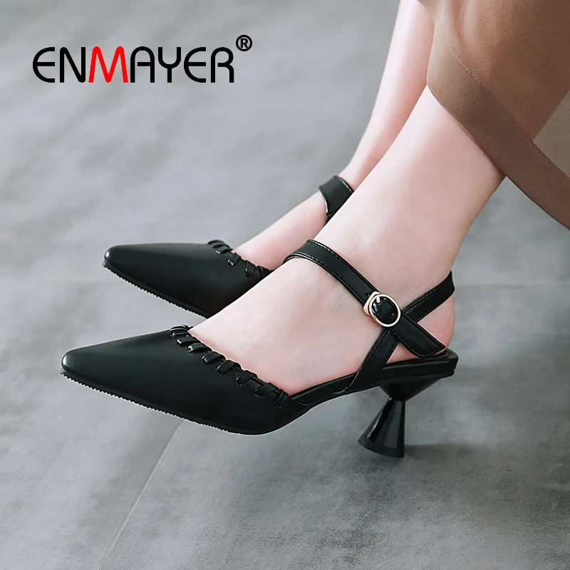 ENMAYER 2019 New Arrival Basic High Heel Strange Style Pointed Toe Women Shoes Party Sexy Women Shoes Size 34-43 LY2473
ENMAYER 2019 New Arrival Basic High Heel Strange Style Pointed Toe Women Shoes Party Sexy Women Shoes Size 34-43 LY2473