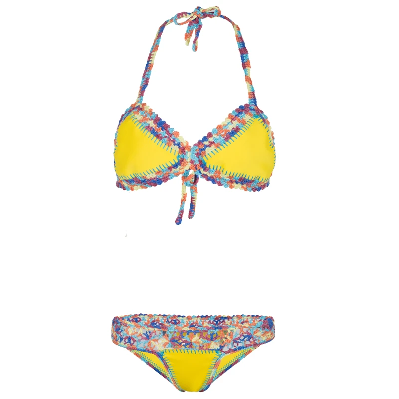 Newest Girl's Bikini Set fashion Crocheted with Elastic Swimsuit Hand made Beachwear Sexy Lady's Swimwear
Newest Girl's Bikini Set fashion Crocheted with Elastic Swimsuit Hand made Beachwear Sexy Lady's Swimwear