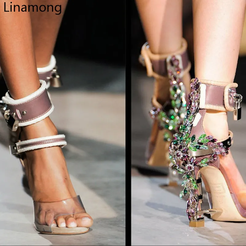 Gorgeous Crystal Embellished Sandals Noble Padlock Square Heel Ankle Wrap Shoes Summer Gladiator Sandals
Gorgeous Crystal Embellished Sandals Noble Padlock Square Heel Ankle Wrap Shoes Summer Gladiator Sandals