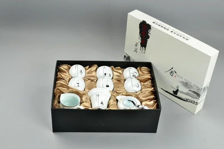 Zen Ceremony Drinkware Tea Set Gaiwan Teapot Tea Cup Filter Ceramic Pottery and Porcelain Glaze Kung Fu Tea Set with Gift Box
Zen Ceremony Drinkware Tea Set Gaiwan Teapot Tea Cup Filter Ceramic Pottery and Porcelain Glaze Kung Fu Tea Set with Gift Box