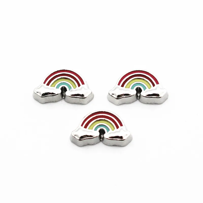 Hot Sale 10pcs/lot Metal Enamel Beautiful Rainbow Floating Charms For Living Glass Floating Lockets Pendant Necklace DIY Jewelry
Hot Sale 10pcs/lot Metal Enamel Beautiful Rainbow Floating Charms For Living Glass Floating Lockets Pendant Necklace DIY Jewelry