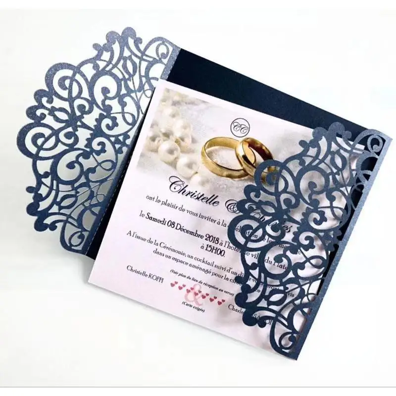 10/20PCS Navy Blue Wedding Invitations Laser Cut Wedding Card Business Greeting Cards Blank Inner Festive Party Supplies
10/20PCS Navy Blue Wedding Invitations Laser Cut Wedding Card Business Greeting Cards Blank Inner Festive Party Supplies