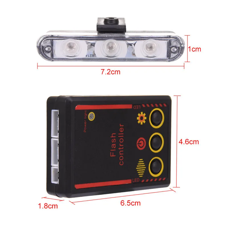 1-for-2 3 LED Car Multi-mode Drive-by-wire Dazzling LED Flash Light Police Lights
1-for-2 3 LED Car Multi-mode Drive-by-wire Dazzling LED Flash Light Police Lights