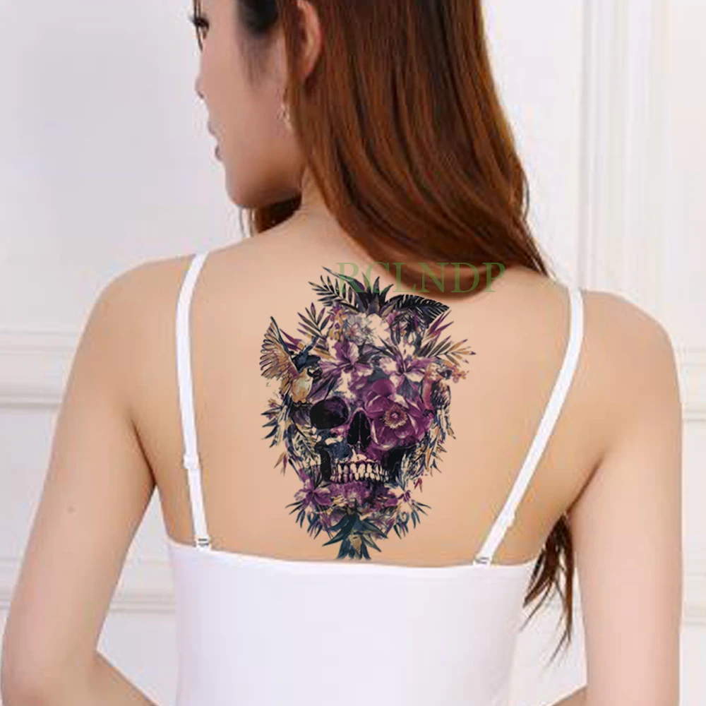 Waterproof Temporary Tattoo Sticker purple skull death flowers tatto stickers flash tatoo fake tattoos for men women girl
Waterproof Temporary Tattoo Sticker purple skull death flowers tatto stickers flash tatoo fake tattoos for men women girl