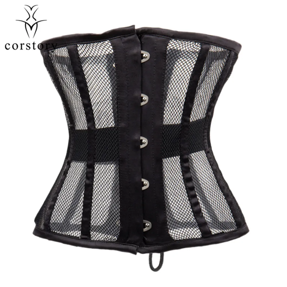 Corstory Black Transparent Fish Net Gothic Corsets and Bustiers Heavy Duty Mesh Breathable Waist Trainer For Weight Loss Choice
Corstory Black Transparent Fish Net Gothic Corsets and Bustiers Heavy Duty Mesh Breathable Waist Trainer For Weight Loss Choice