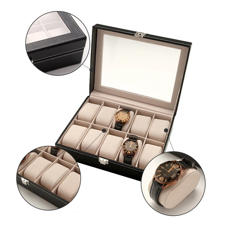 2019 New Small Pillow Sponge Design Watch Storage Boxes Exquisite Handmade PU Leather Large Capacity Men Women Black Watch Box
2019 New Small Pillow Sponge Design Watch Storage Boxes Exquisite Handmade PU Leather Large Capacity Men Women Black Watch Box